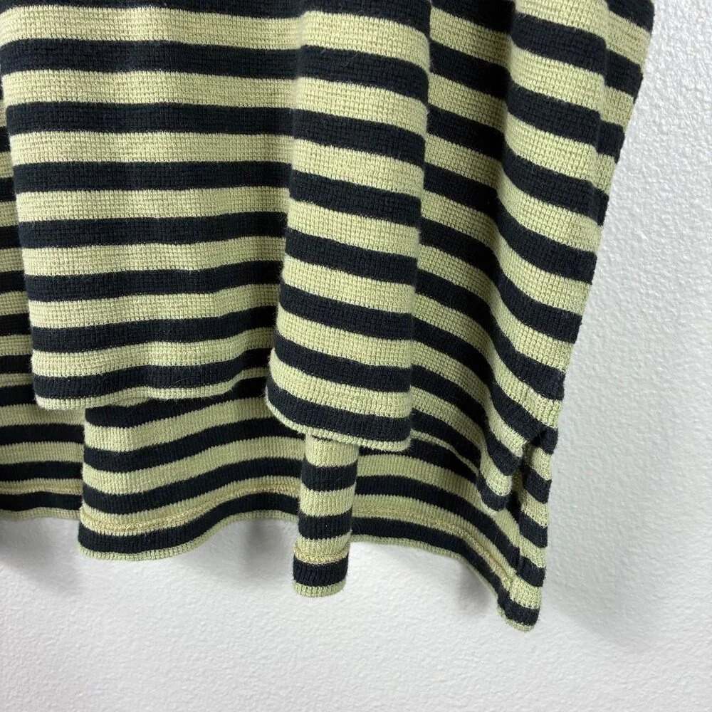 VTG Polo Ralph Lauren Striped Polo Top Green Black Size XL Preppy